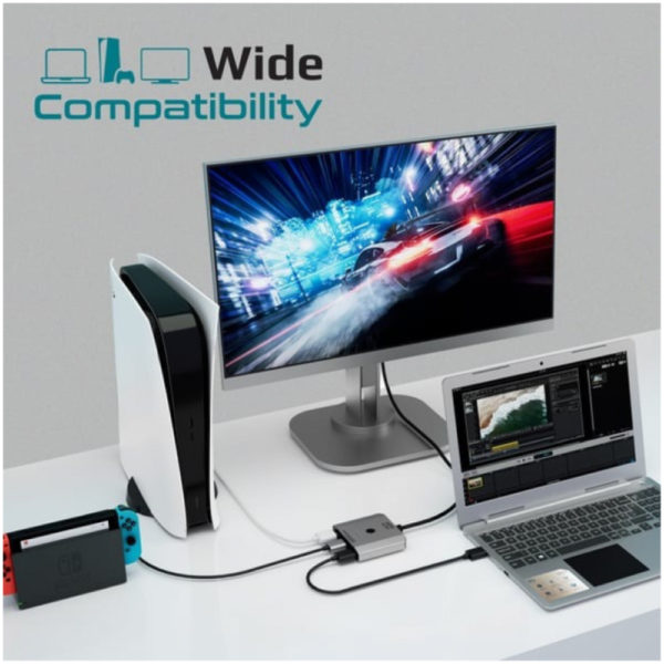 3 في 1 كيبل ومحول HDMI الى 3 منافذ HDMI نايلون مضفر - MediaSwitch-H3 - Promate - بروميت - Image 2